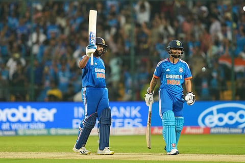 IND vs AFG 3-வது டி20 | சிக்சர் ஷோவுடன் ‘ஹிட்’மேன் அதிரடி சதம் - ஆப்கனுக்கு 213 ரன்கள் இலக்கு