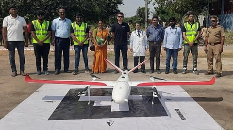 ஜிப்மர் கிராம மருத்துவமனைக்கு ட்ரோன் மூலம் அவசர சிகிச்சைக்கு மருந்து விநியோகம் - சோதனை ஓட்டம் நிறைவு