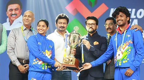 கிராமப்புற விளையாட்டு வீரர்கள் சாதனை படைக்க கேலோ இந்தியா போட்டி சிறந்த களமாக இருக்கிறது: மத்திய அமைச்சர் அனுராக் சிங் தாக்குர்