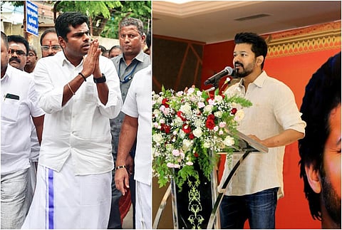 “புதிய கட்சி தொடங்கிய விஜய்யை வாழ்த்தி வரவேற்பதில் மகிழ்ச்சி” - அண்ணாமலை