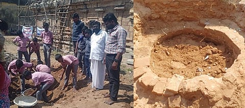 கும்பகோணம் பஞ்சவன்மாதேவி கோயிலில் பழங்கால கிணற்றின் சுற்றுச்சுவர் கண்டுபிடிப்பு