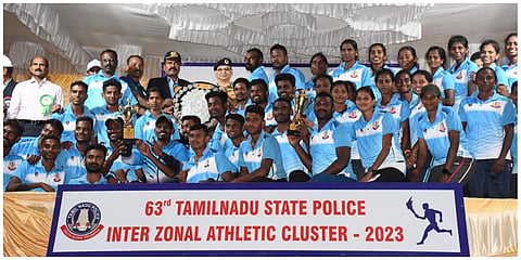 காவல்துறை மண்டலங்களுக்கு இடையேயான தடகளப் போட்டியில் சென்னை பெருநகர காவல்துறை அணி சாம்பியன் பட்டத்தை வென்றது |  படம் : ஜெ.மனோகரன்