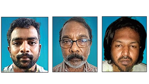 கைதான யாசர் அராபத், சண்முகராஜ்,﻿﻿ முஹம்மது ஜைனுல் ரியாஸ்