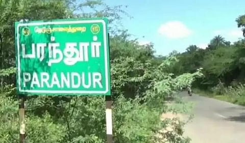 பரந்தூர் விமான நிலையத்துக்காக சிறுவள்ளூர் கிராமத்தில் 43.34 ஏக்கர் நிலம் எடுப்பு: ஆட்சேபணை தெரிவிக்க அவகாசம்