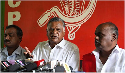 இந்திய கம்யூனிஸ்ட் கட்சியின் தமிழ் மாநிலச் செயலாளர் ரா.முத்தரசன்