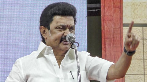 கூட்டத்தில் பேசிய முதல்வர் மு.க.ஸ்டாலின்.