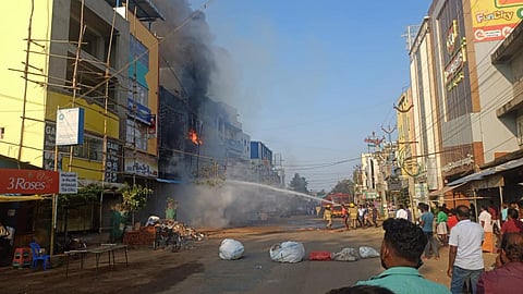 தீ விபத்துக்குள்ளான பகுதி