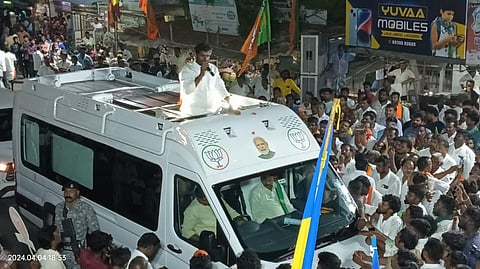 “நாமும் உதயநிதி, மு.க.ஸ்டாலினுக்கு பெயர் வைப்போம்...” - அண்ணாமலை பிரச்சாரம் @ நாமக்கல்