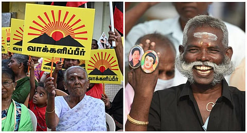 12 மக்களவை தேர்தல்களிலும் பெரும்பான்மை வாக்குகளை பகிர்ந்து கொண்ட திராவிட கட்சிகள் கூட்டணி