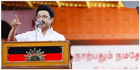 தேனியில் நடந்த பிரச்சாரப் பொதுக்கூட்டத்தில் தமிழக முதல்வர் மு.க.ஸ்டாலின் உரையாற்றினார்.