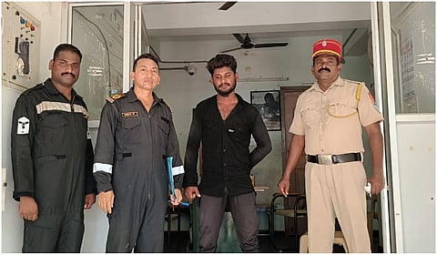 மீன்பிடி படகில் இருந்து தவறுதலாக கடலில் விழுந்த கடலூர் இளைஞரை மீட்டது கடலோர காவல் படை!