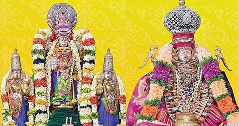 உபய நாச்சியார்களுடன் ஸ்ரீ நிவாசப் பெருமாள், ஸ்ரீ அலர்மேல்மங்கை தாயார்