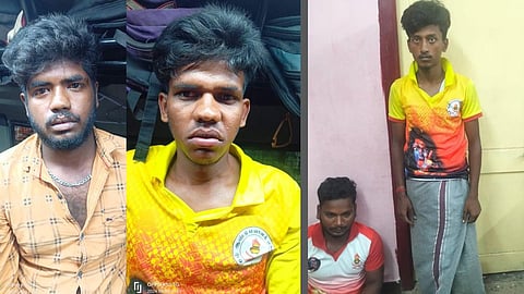 அம்பேத்கர் சிலை மீது பெட்ரோல் குண்டு வீச்சு: 4 பேர் கைது