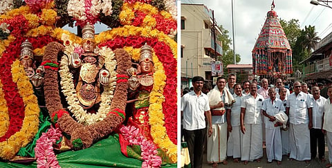 கும்பகோணம் சுவாமிமலை சுவாமிநாத சுவாமி கோயில் சித்திரை திருவிழா தேரோட்டம் கோலாகலம்