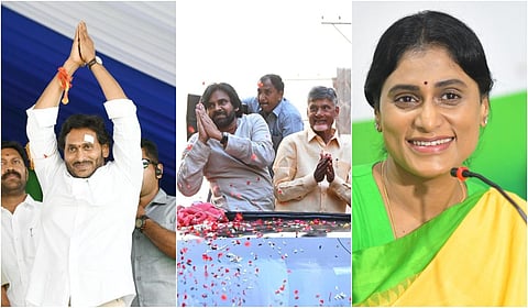 ஆந்திராவில் மும்முனைப் போட்டி - முந்துவது யார்? | மாநில நிலவர அலசல் @ மக்களவைத் தேர்தல்