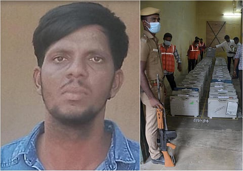 தேனியில் வாக்கு எண்ணும் மையத்துக்குள் நுழைந்த இளைஞர் கைது