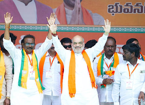 தெலங்கானா தேர்தல் பிரச்சாரத்தில் அமித் ஷா