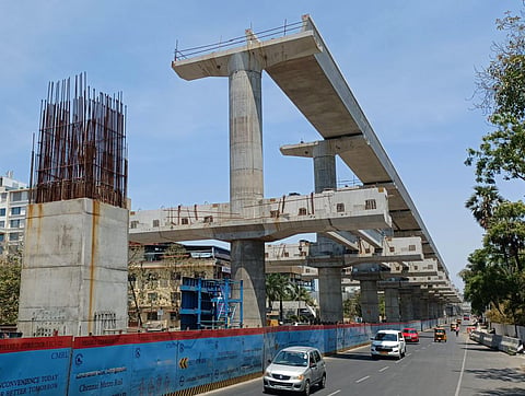 சென்னை 2-ம் கட்ட மெட்ரோ ரயில் திட்டம்: இரட்டை அடுக்கு மேம்பாலப் பணிகள் தீவிரம்