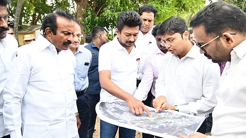 ஒண்டிப்புதூர் திறந்தவெளி சிறை வளாகத்தில் அமைச்சர் உதயநிதி ஸ்டாலின் ஆய்வு