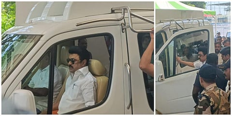 முப்பெரும் விழாவில் கலந்துகொள்வதற்காக கோவை வந்த தமிழக முதல்வருக்கு உற்சாக வரவேற்பு அளிக்கப்பட்டது.