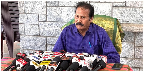 கோவையில் செய்தியாளர்களிடம் பேசிய புதிய தமிழகம் கட்சியின் தலைவர் கிருஷ்ணசாமி. 
