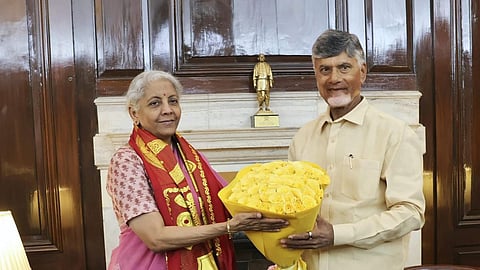 பொருளாதார ரீதியாக ஆந்திராவுக்கு உதவுங்கள்: மத்திய நிதி அமைச்சரிடம் சந்திரபாபு முறையீடு