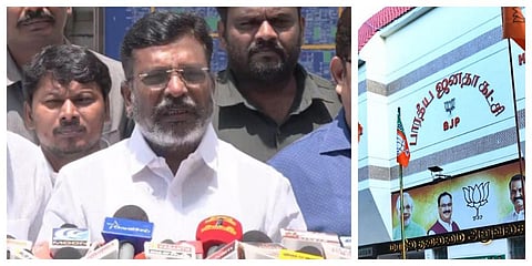 முதல்வர் ஸ்டாலினிடம் திருமாவளவன் சரண் அடைந்தது ஏன்? - தமிழக பாஜக கேள்வி