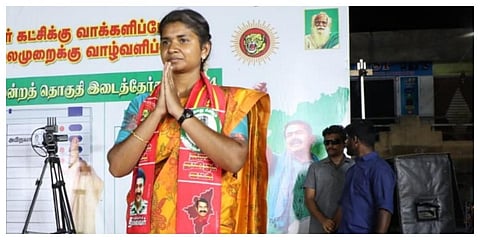 நாம் தமிழர் கட்சி வேட்பாளர் அபிநயா | கோப்புப்படம்