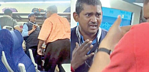 வந்தே பாரத் ரயிலில் சைவ உணவுக்கு பதில் அசைவ உணவு வழங்கிய ஊழியரை அறைந்த பயணி