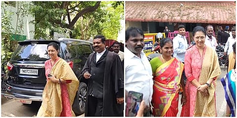 தனது நிலம் மோசடியாக விற்கப்பட்ட வழக்கில் காஞ்சிபுரம் நீதிமன்றத்தில்  நடிகை கவுதமி ஆஜரானார். 