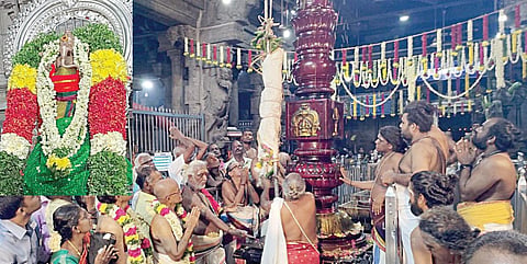 பிள்ளையார்பட்டி கற்பக விநாயகர் கோயிலில் சதுர்த்தி விழா கொடியேற்றத்துடன் தொடக்கம்