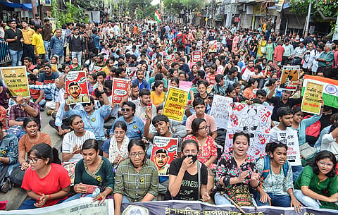 போராட்டத்தில் ஈடுபட்ட மேற்கு வங்க பயிற்சி மருத்துவர்கள் முன்னணி - கோப்புப் படம்