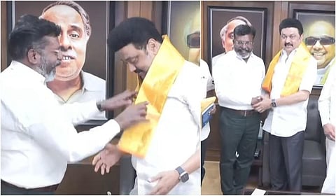 முதல்வர் ஸ்டாலின் உடன் திருமாவளவன் சந்திப்பு: மது ஒழிப்பு மாநாடு தொடர்பாக கோரிக்கை மனு