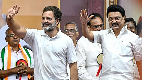மக்களவை எதிர்க்கட்சித் தலைவர் ராகுல் காந்தி, தமிழக முதல்வர் மு.க.ஸ்டாலின் - கோப்புப் படம்