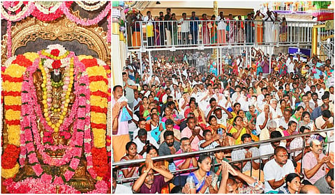 திண்டுக்கல்: தாடிக்கொம்பு சவுந்தரராஜ பெருமாள் கோயிலில் தேய்பிறை அஷ்டமி சிறப்பு பூஜை