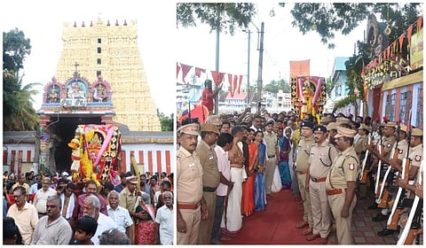 திருவனந்தபுரம் நவராத்திரி விழாவுக்கு புறப்பட்டுச் சென்ற சுசீந்திரம் முன்னுதித்த நங்கை அம்மன்!