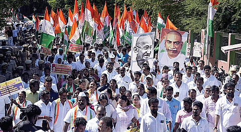 பாஜகவை கண்டித்து சென்னையில் தேசிய விழிப்புணர்வு நடைபயணம்: காங்கிரஸார் பங்கேற்பு