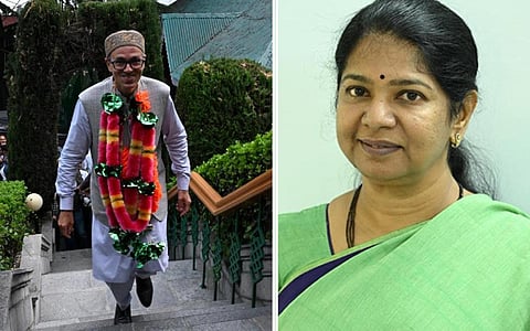 உமர் அப்துல்லா பதவியேற்பு விழாவில் திமுக சார்பில் கனிமொழி எம்.பி பங்கேற்பு
