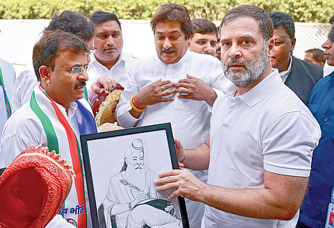 காந்தியடிகள் 200 நாட்கள் தங்கிய டெல்லி வால்மீகி கோயிலில் ராகுல் தரிசனம்