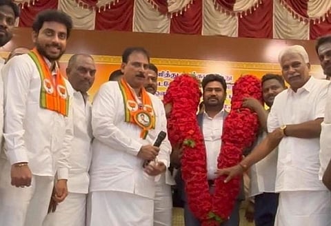 லாட்டரி அதிபர் மார்ட்டின் மகனை புதுச்சேரி விழாவுக்கு அழைத்து வந்த பாஜக எம்எல்ஏக்கள்
