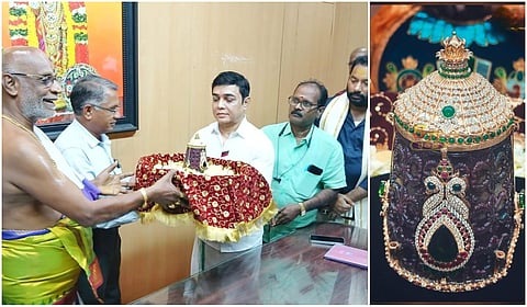 ஸ்ரீரங்கம் கோயில் உற்சவருக்கு வைர கிரீடத்தை காணிக்கையாக வழங்கிய பரதநாட்டிய கலைஞர் ஜாகிர் உசேன்!