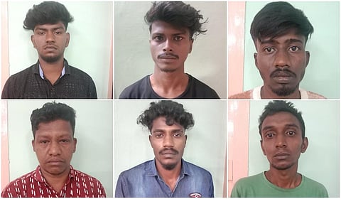 திருப்பூர் அருகே கஞ்சா விற்பதாக கூறி ரூ. 40 ஆயிரம் மோசடியில் ஈடுபட்ட இளைஞரை கடத்திய 6 பேரை போலீஸார் கைது செய்தனர்.