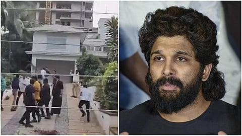 அல்லு அர்ஜுன் வீடு மீது கற்களை வீசி தாக்குதல் - ‘புஷ்பா 2’ நெரிசல் விவகாரத்தில் போராட்டக்காரர்கள் ஆவேசம்
