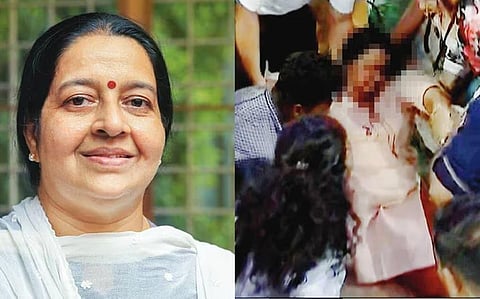 கேரளாவில் 15 அடி உயர மேடையில் இருந்து தவறி விழுந்த பெண் எம்எல்ஏ படுகாயம்