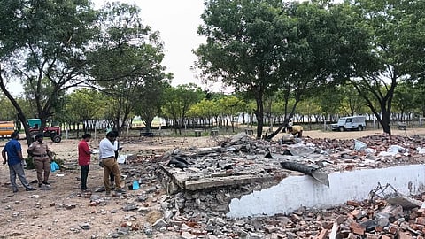 விபத்து நடந்த பகுதி.