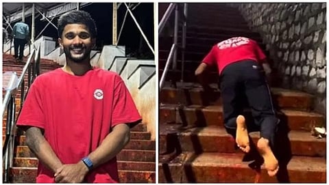 திருப்பதி மலையை முழந்தாளிட்டு ஏறிய நிதிஷ் குமார் ரெட்டி!