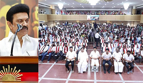 சென்னை அண்ணா அறிவாலயத்தில் நடந்த நிகழ்வில் மாற்றுக்கட்சிகளைச் சேர்ந்தவர்கள் முதல்வர் ஸ்டாலின் முன்னிலையில் திமுகவில் இணைந்தனர்.
