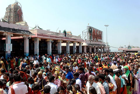 தை பூசத்தை முன்னிட்டு பழநி முருகன் கோயிலில் குவிந்த பக்தர்கள்