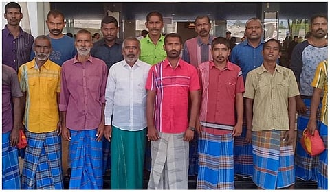 தமிழக மீனவர்கள் 15 பேர் தாயகம் திரும்பினர்