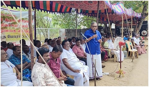 ராக்கெட் ஏவுதளத்துக்கு நிலம் எடுக்க எதிர்ப்பு: உடன்குடியில் கிராம மக்கள் உண்ணாவிரதப் போராட்டம்